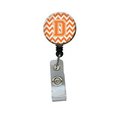 Carolines Treasures Letter D Chevron Orange and White Retractable Badge Reel CJ1046-DBR